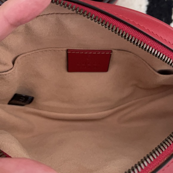 GG Marmont Matelassé Leather Belt Bag in Red - Picture 6 of 8